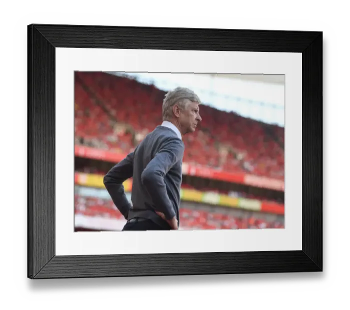 Framed Print : Arsene Wenger in Action: Arsenal vs. Burnley (2017-18)