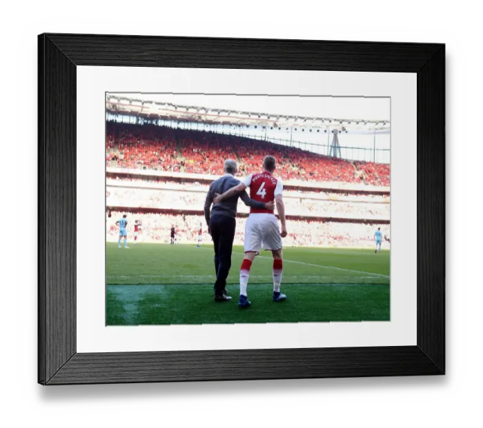 Framed Print : Arsene Wenger and Per Mertesacker: A Moment from Arsenal's 2017-18 Premier League Season Framed Print : Arsene Wenger and Per Mertesacker: A Moment from Arsenal's 2017-18 Premier League Season
