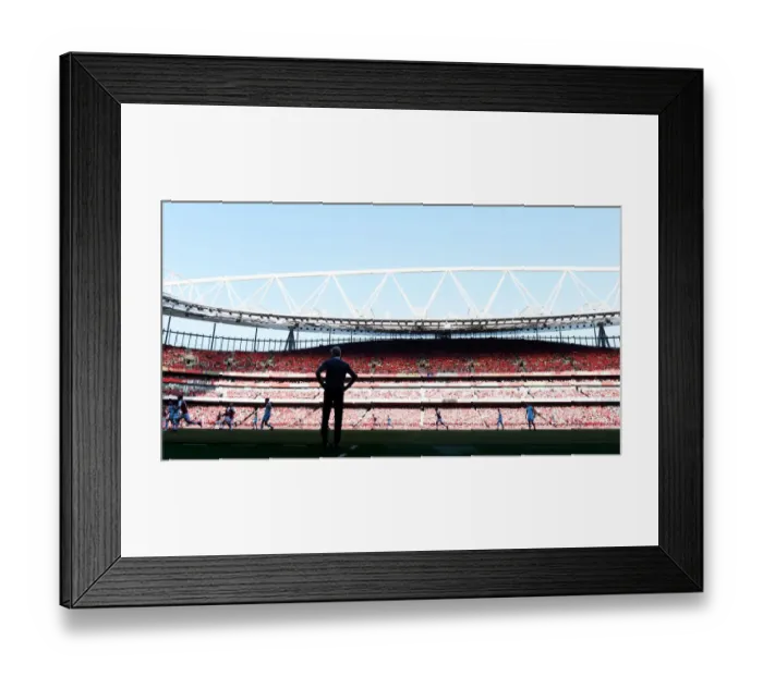 Framed Print : Arsene Wenger Leads Arsenal Against Burnley in Premier League Showdown (2017-18)