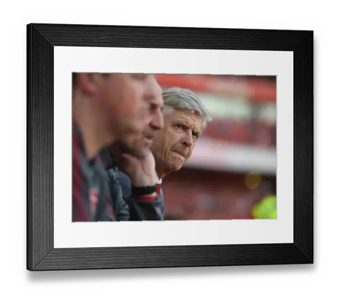 Framed Print : Arsene Wenger in Action: Arsenal vs. Burnley (2017-18) Framed Print : Arsene Wenger in Action: Arsenal vs. Burnley (2017-18)