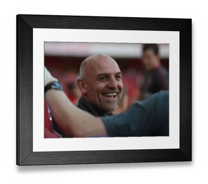 Framed Print : Steve Bould: Arsenal Manager Focuses on Burnley Clash (Arsenal v Burnley 2017-18)