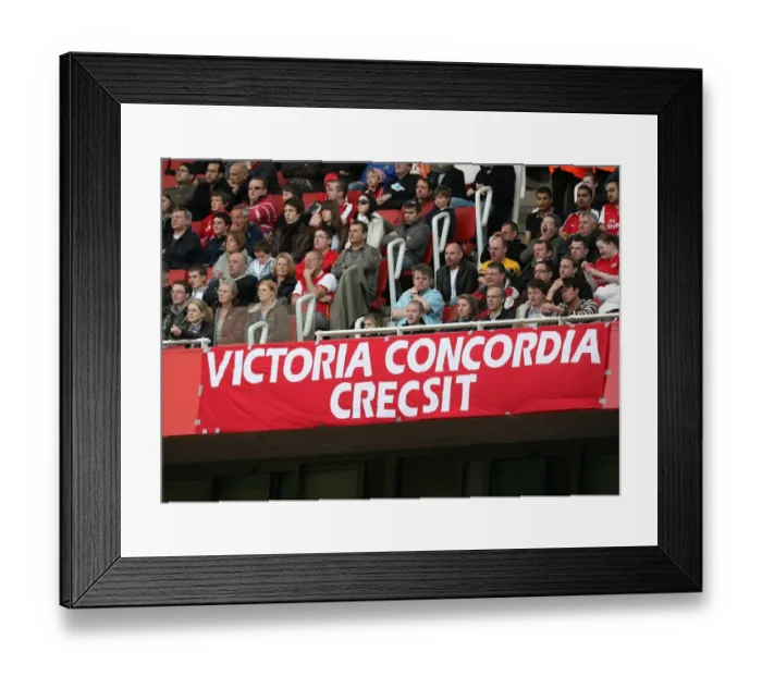 Framed Print : Arsenal flag in the stadium