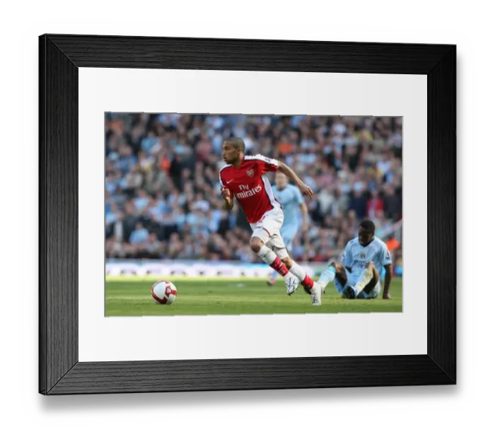 Framed Print : Arsenal's Gael Clichy Celebrates 2-0 Victory Over Manchester City, Barclays Premier League, Emirates Stadium, London, 2009 Framed Print : Arsenal's Gael Clichy Celebrates 2-0 Victory Over Manchester City, Barclays Premier League, Emirates Stadium, London, 2009