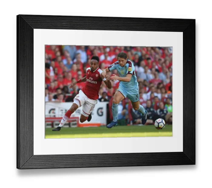 Framed Print : Intense Battle: Aubameyang vs. Tarkowski at the Emirates Framed Print : Intense Battle: Aubameyang vs. Tarkowski at the Emirates