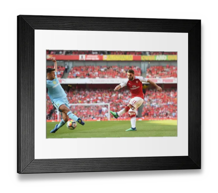 Framed Print : Sead Kolasinac Scores Arsenal's Third Goal Against Burnley (2017-18) Framed Print : Sead Kolasinac Scores Arsenal's Third Goal Against Burnley (2017-18)