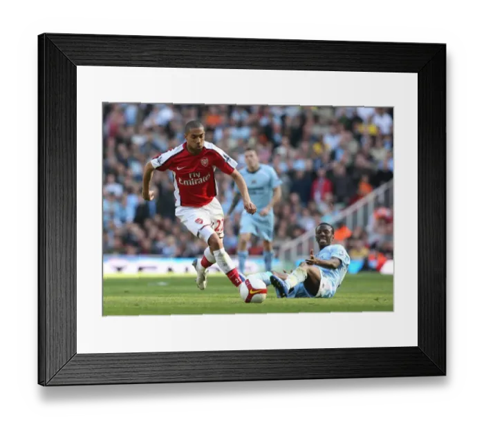 Framed Print : Clichy's Brilliance: Arsenal Triumphs over Manchester City 2-0 in Premier League Battle, 2009 Framed Print : Clichy's Brilliance: Arsenal Triumphs over Manchester City 2-0 in Premier League Battle, 2009