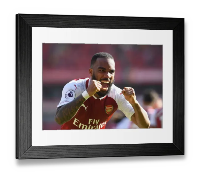 Framed Print : Alexandre Lacazette Scores Thrilling Second Goal for Arsenal vs Burnley (2017-18) Framed Print : Alexandre Lacazette Scores Thrilling Second Goal for Arsenal vs Burnley (2017-18)