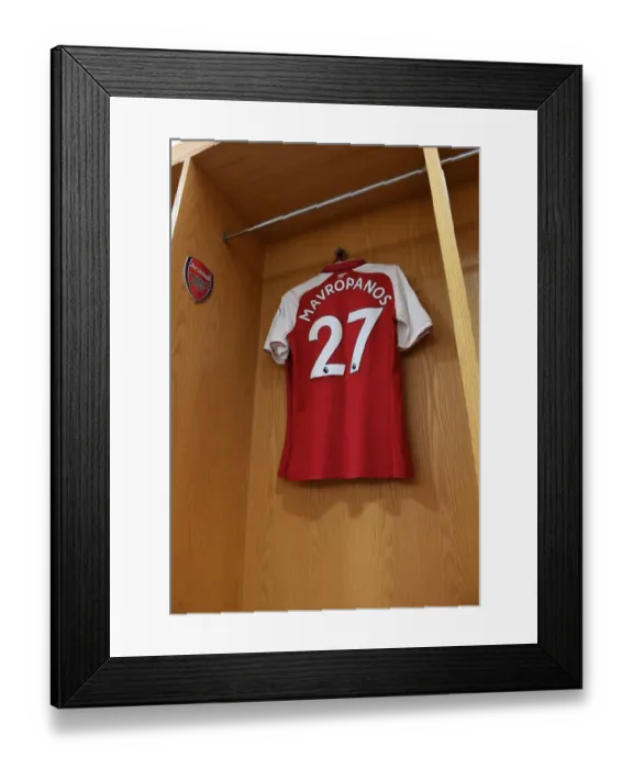 Framed Print : Arsenal's Konstantinos Mavropanos Ready for Burnley Clash (2017-18)