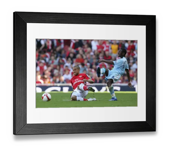 Framed Print : Arsenal's Clichy Shines as Gunners Top Manchester City 2:0 in Premier League Showdown at Emirates Framed Print : Arsenal's Clichy Shines as Gunners Top Manchester City 2:0 in Premier League Showdown at Emirates