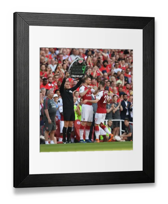Framed Print : Chambers Replaces Mertesacker: Arsenal Cruises Past Burnley 5-0 Framed Print : Chambers Replaces Mertesacker: Arsenal Cruises Past Burnley 5-0