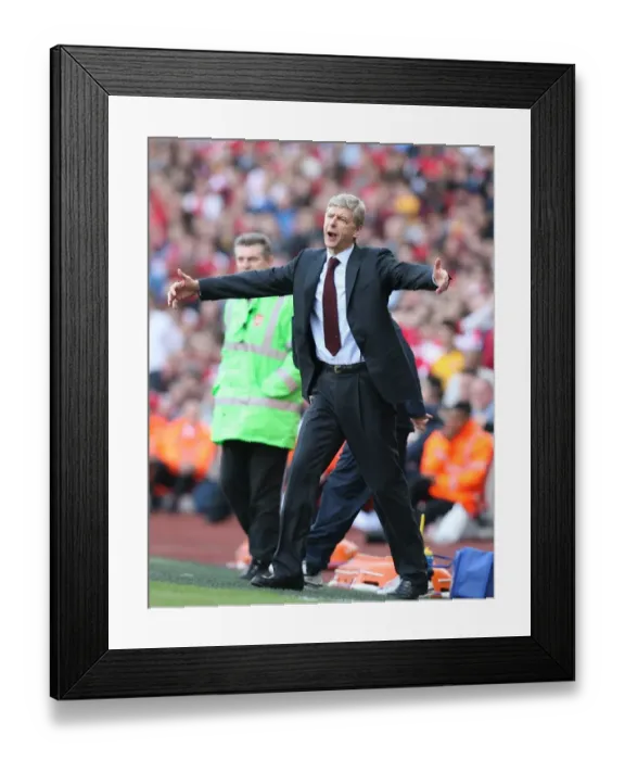 Framed Print : Arsene Wenger Celebrates Arsenal's 2-0 Victory over Manchester City, 2009 Framed Print : Arsene Wenger Celebrates Arsenal's 2-0 Victory over Manchester City, 2009