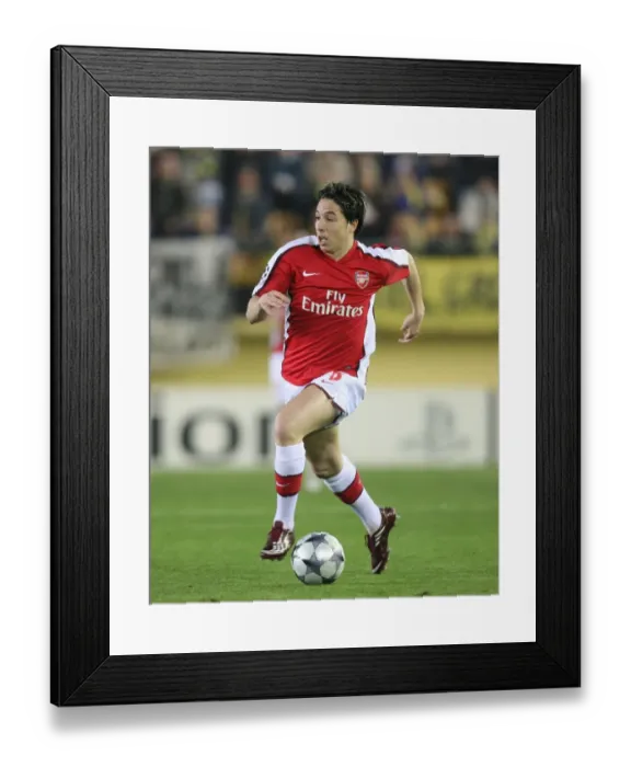 Framed Print : Samir Nasri in Action: Arsenal vs Villarreal, UEFA Champions League Quarterfinal 1st Leg, 2009 Framed Print : Samir Nasri in Action: Arsenal vs Villarreal, UEFA Champions League Quarterfinal 1st Leg, 2009