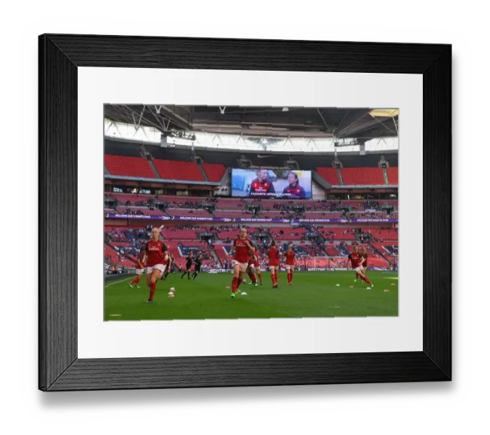 Framed Print : Arsenal Women Prepare for FA Cup Final Showdown Against Chelsea Ladies