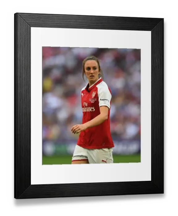 Framed Print : Arsenal's Lisa Evans in FA Cup Final Action against Chelsea Ladies