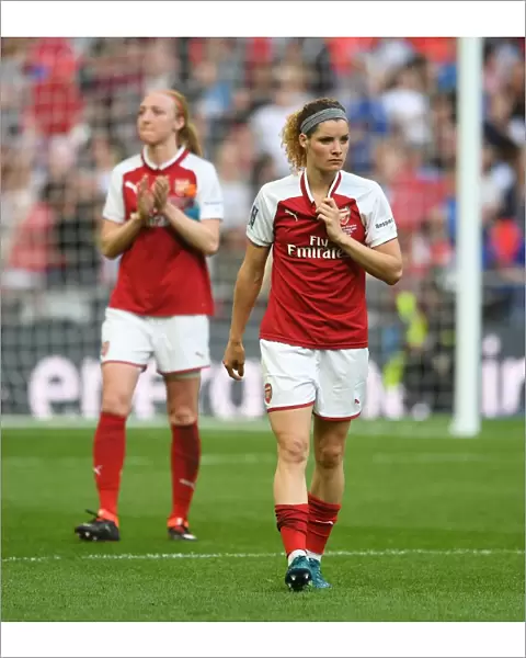 Dominique Janssen Celebrates after Arsenal Women's FA Cup Final Victory over Chelsea Ladies