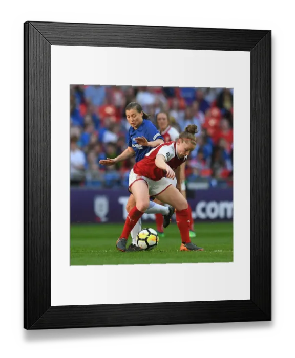 Framed Print : Arsenal vs Chelsea: A Battle of Wits - Kim Little vs Fran Kirby at the FA Cup Final