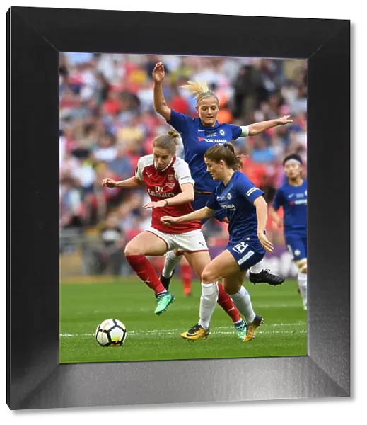 Arsenal's Vivianne Miedema Goes Head-to-Head with Chelsea's Katie Chapman and Maren Mjelde in FA Cup Final Showdown