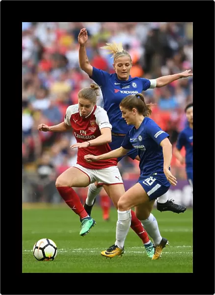 Arsenal's Vivianne Miedema Goes Head-to-Head with Chelsea's Katie Chapman and Maren Mjelde in FA Cup Final Showdown