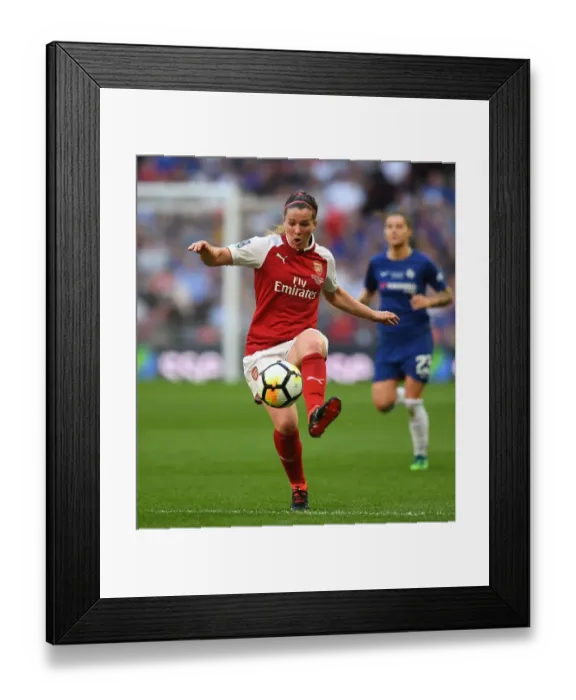 Framed Print : Emma Mitchell in Action: Arsenal Women vs. Chelsea Ladies - FA Cup Final 2018