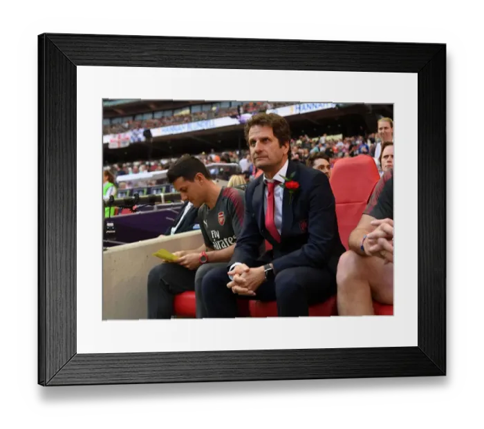 Framed Print : Joe Montemurro: Arsenal Women's Boss Gears Up for FA Cup Final Showdown Against Chelsea Ladies