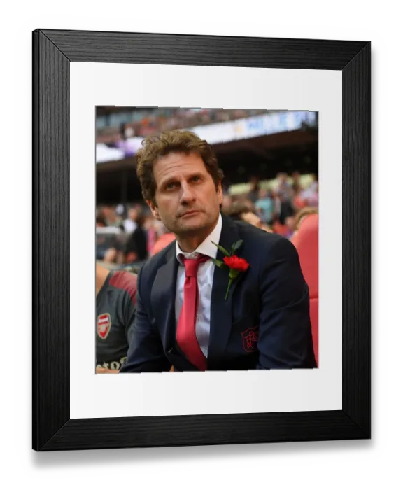 Framed Print : Joe Montemurro: Arsenal Women's Manager Prepares for FA Cup Final Showdown Against Chelsea Ladies