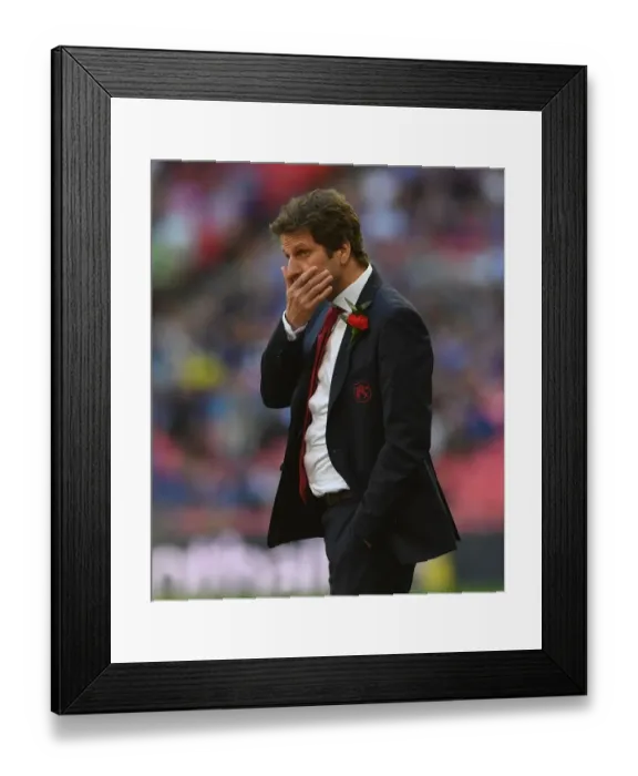 Framed Print : Joe Montemurro Leads Arsenal in FA Cup Final Showdown Against Chelsea