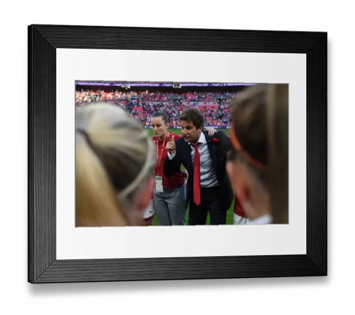 Framed Print : Joe Montemurro: Arsenal Women's Manager Delivers Instructions after FA Cup Final vs. Chelsea Framed Print : Joe Montemurro: Arsenal Women's Manager Delivers Instructions after FA Cup Final vs. Chelsea