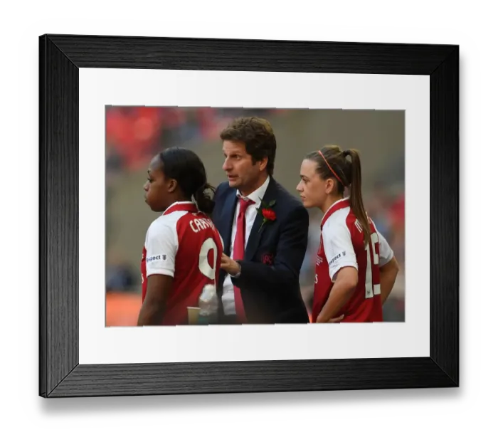 Framed Print : Arsenal Women's FA Cup Final: Montemurro Coaches Carter and McCabe at Wembley Framed Print : Arsenal Women's FA Cup Final: Montemurro Coaches Carter and McCabe at Wembley