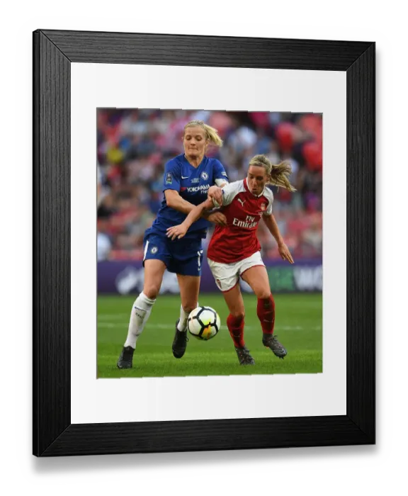 Framed Print : Arsenal vs. Chelsea: Nobbs vs. Chapman - FA Women's Cup Final Showdown