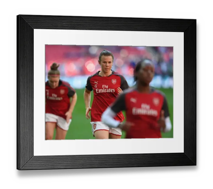 Framed Print : Arsenal Women's Jessica Samuelsson Prepares for FA Cup Final Showdown Against Chelsea