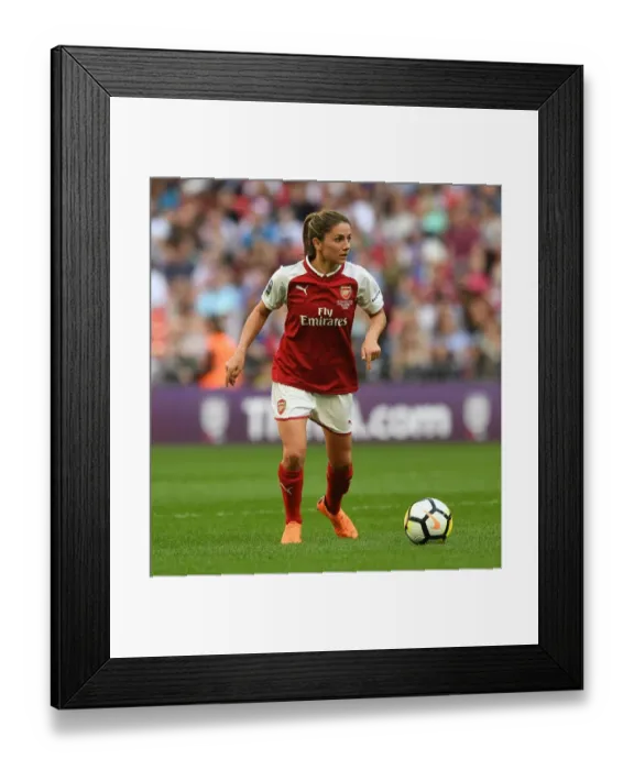 Framed Print : Danielle van Donk in Action at the 2018 FA Cup Final: Arsenal Women vs. Chelsea Ladies