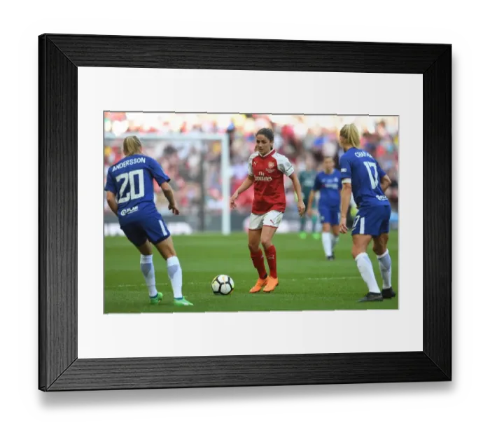 Framed Print : Arsenal's Danielle van Donk in Action during the FA Cup Final Clash against Chelsea Ladies Framed Print : Arsenal's Danielle van Donk in Action during the FA Cup Final Clash against Chelsea Ladies