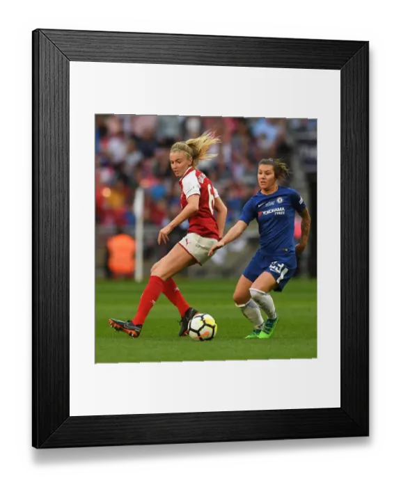 Framed Print : Clash of Titans: Leah Williamson vs. Ramona Bachmann - Arsenal Women vs. Chelsea Ladies FA Cup Final