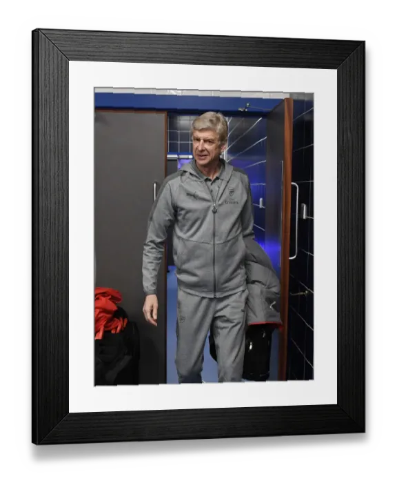 Framed Print : Arsene Wenger: The Final Leicester Showdown (Premier League 2017-18)