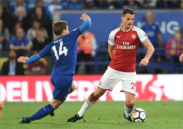 Xhaka vs Silva: Intense Battle in Leicester City vs Arsenal Premier League Clash
