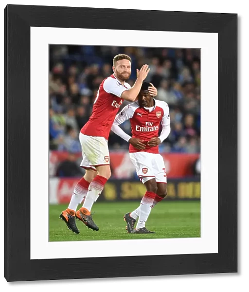 Celebrating the Goal: Mustafi and Maitland-Niles of Arsenal