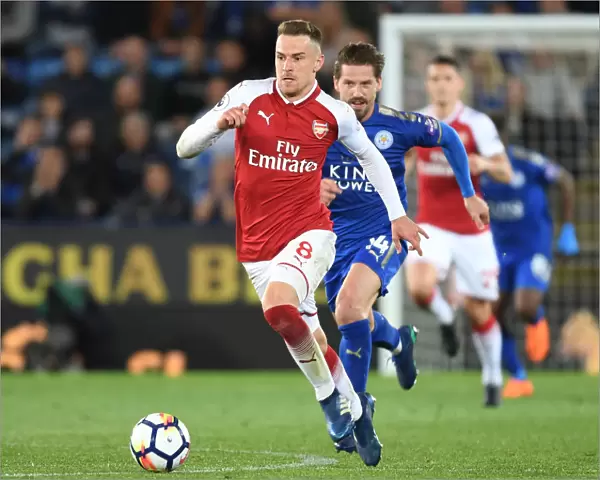 Aaron Ramsey in Action: Leicester City vs. Arsenal, Premier League 2017-18