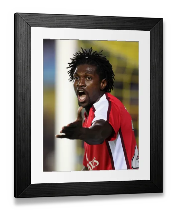 Framed Print : Emmanuel Adebayor vs Villarreal: 1st Leg Quarter Final, Arsenal vs Villarreal, UEFA Champions League, 7 / 4 / 09 Framed Print : Emmanuel Adebayor vs Villarreal: 1st Leg Quarter Final, Arsenal vs Villarreal, UEFA Champions League, 7 / 4 / 09