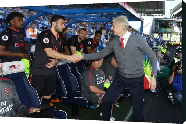 Arsene Wenger and Sead Kolasinac: A Farewell Handshake - Huddersfield Town vs. Arsenal (2017-18)