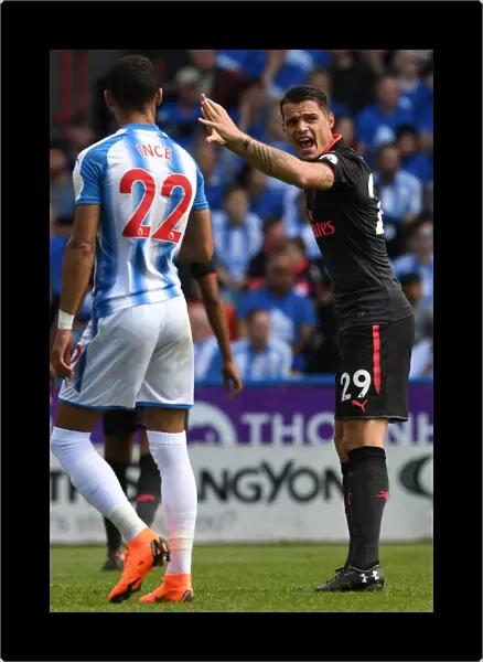 Granit Xhaka: Arsenal Star in Action Against Huddersfield Town, Premier League 2017-18