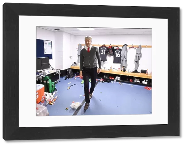 Arsene Wenger in Arsenal Changing Room After Huddersfield Match, 2017-18 Season