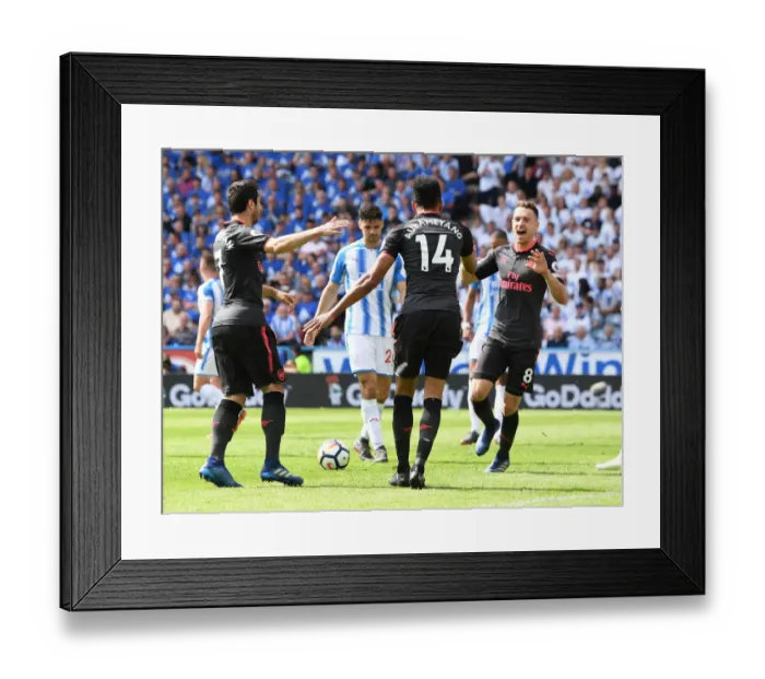 Framed Print : Pierre-Emerick Aubameyang Scores for Arsenal against Huddersfield Town, Premier League 2017-18 Framed Print : Pierre-Emerick Aubameyang Scores for Arsenal against Huddersfield Town, Premier League 2017-18