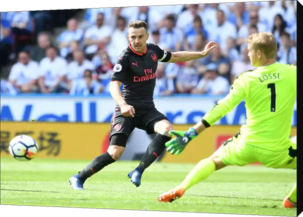 Aaron Ramsey in Action: Huddersfield Town vs. Arsenal, Premier League 2017-18