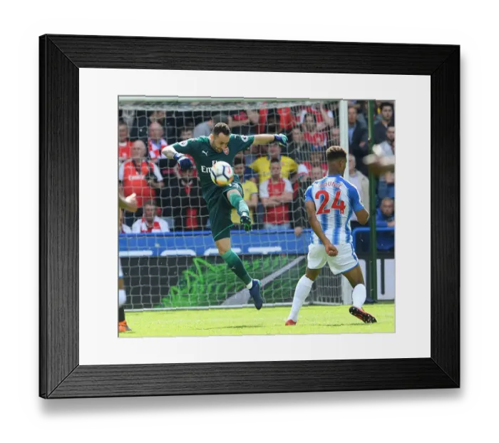 Framed Print : David Ospina in Action: Huddersfield Town vs. Arsenal, Premier League 2017-18