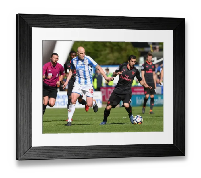 Framed Print : Mkhitaryan vs Mooy: Intense Battle in Huddersfield Town vs Arsenal Premier League Clash Framed Print : Mkhitaryan vs Mooy: Intense Battle in Huddersfield Town vs Arsenal Premier League Clash