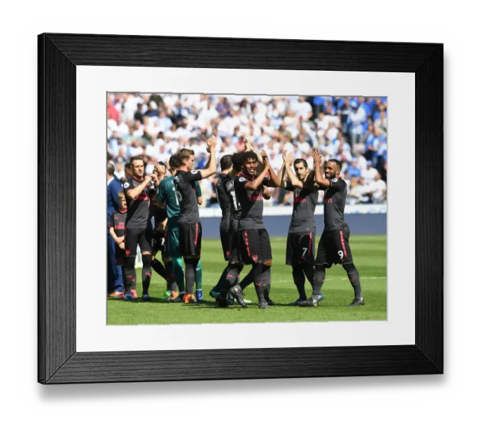 Framed Print : Arsenal Players Clap for Appreciative Fans Before Huddersfield Match, 2017-18 Premier League Framed Print : Arsenal Players Clap for Appreciative Fans Before Huddersfield Match, 2017-18 Premier League