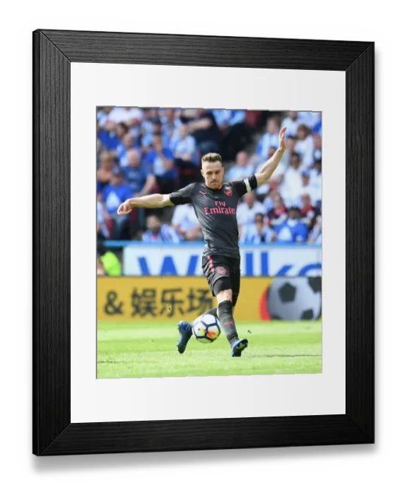 Framed Print : Aaron Ramsey in Action: Huddersfield vs. Arsenal, Premier League 2017-18