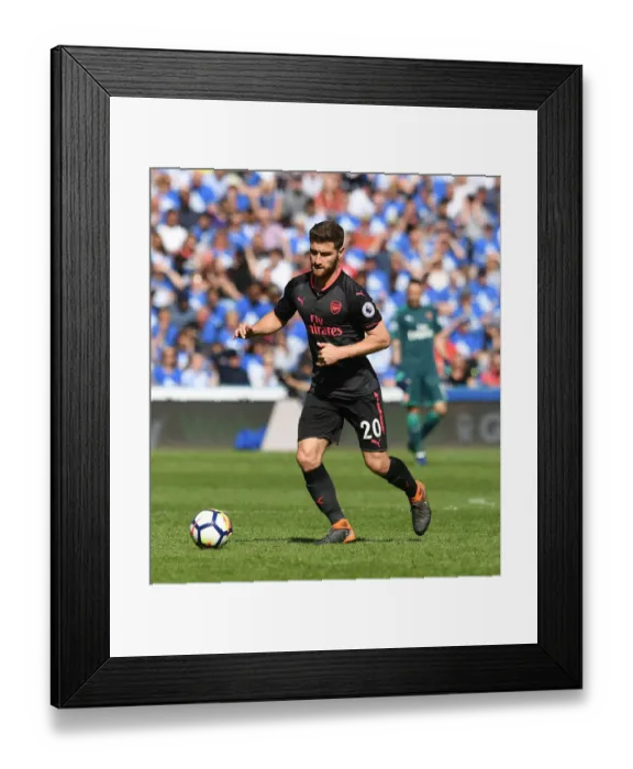 Framed Print : Shkodran Mustafi in Action: Huddersfield Town vs. Arsenal, Premier League 2017-18 Framed Print : Shkodran Mustafi in Action: Huddersfield Town vs. Arsenal, Premier League 2017-18