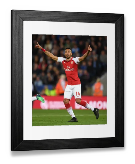 Framed Print : Aubameyang's Dramatic Goal: Arsenal Secures Victory over Leicester City in Premier League Thriller Framed Print : Aubameyang's Dramatic Goal: Arsenal Secures Victory over Leicester City in Premier League Thriller