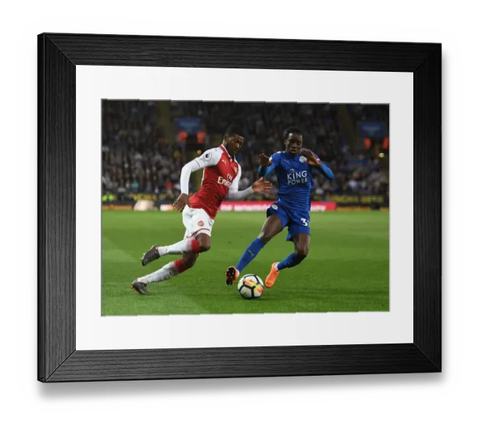 Framed Print : Maitland-Niles vs. Diabate: Intense Rivalry in the Premier League Clash between Arsenal and Leicester Framed Print : Maitland-Niles vs. Diabate: Intense Rivalry in the Premier League Clash between Arsenal and Leicester